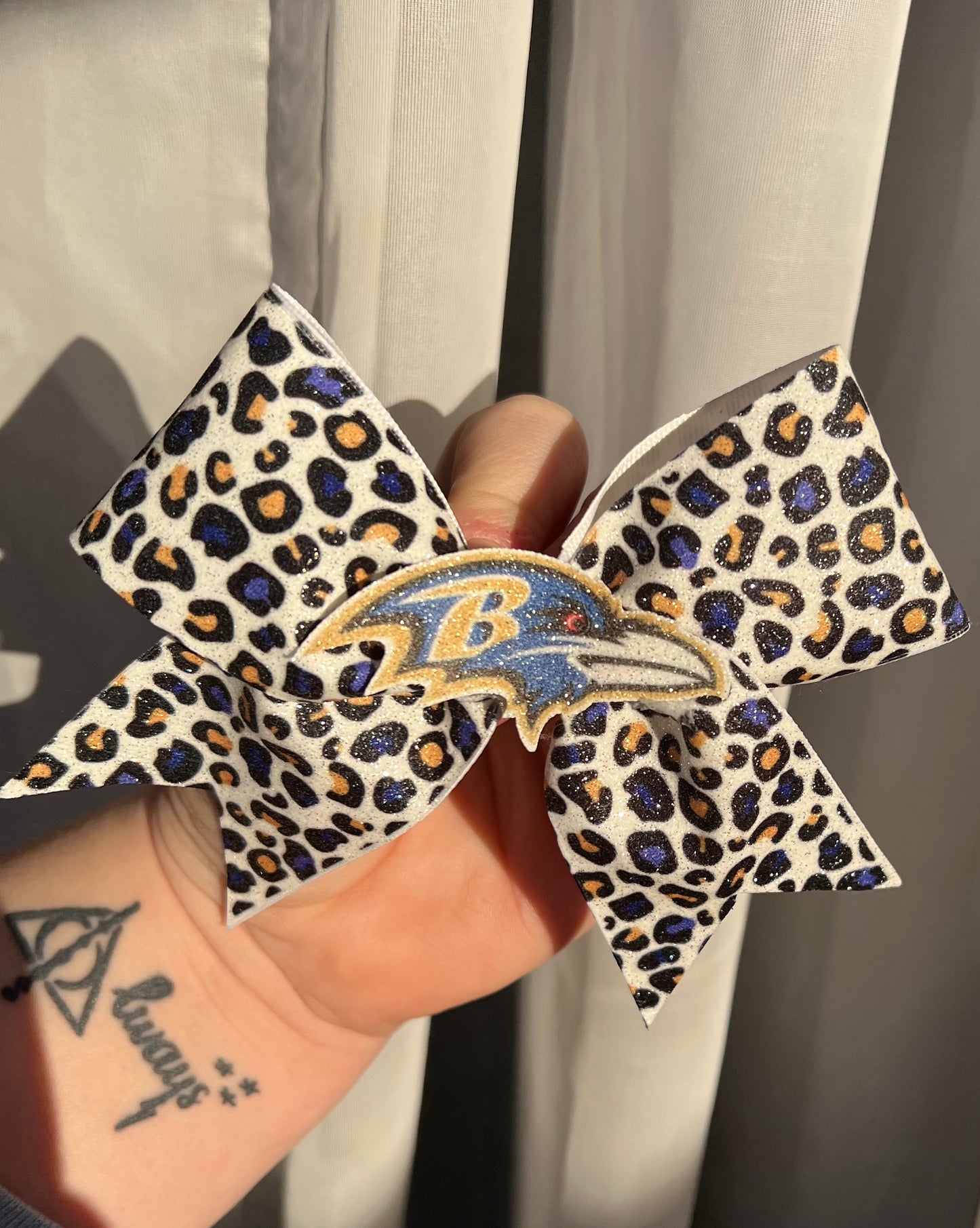 Throwin' Bows Ravens Cheetah print